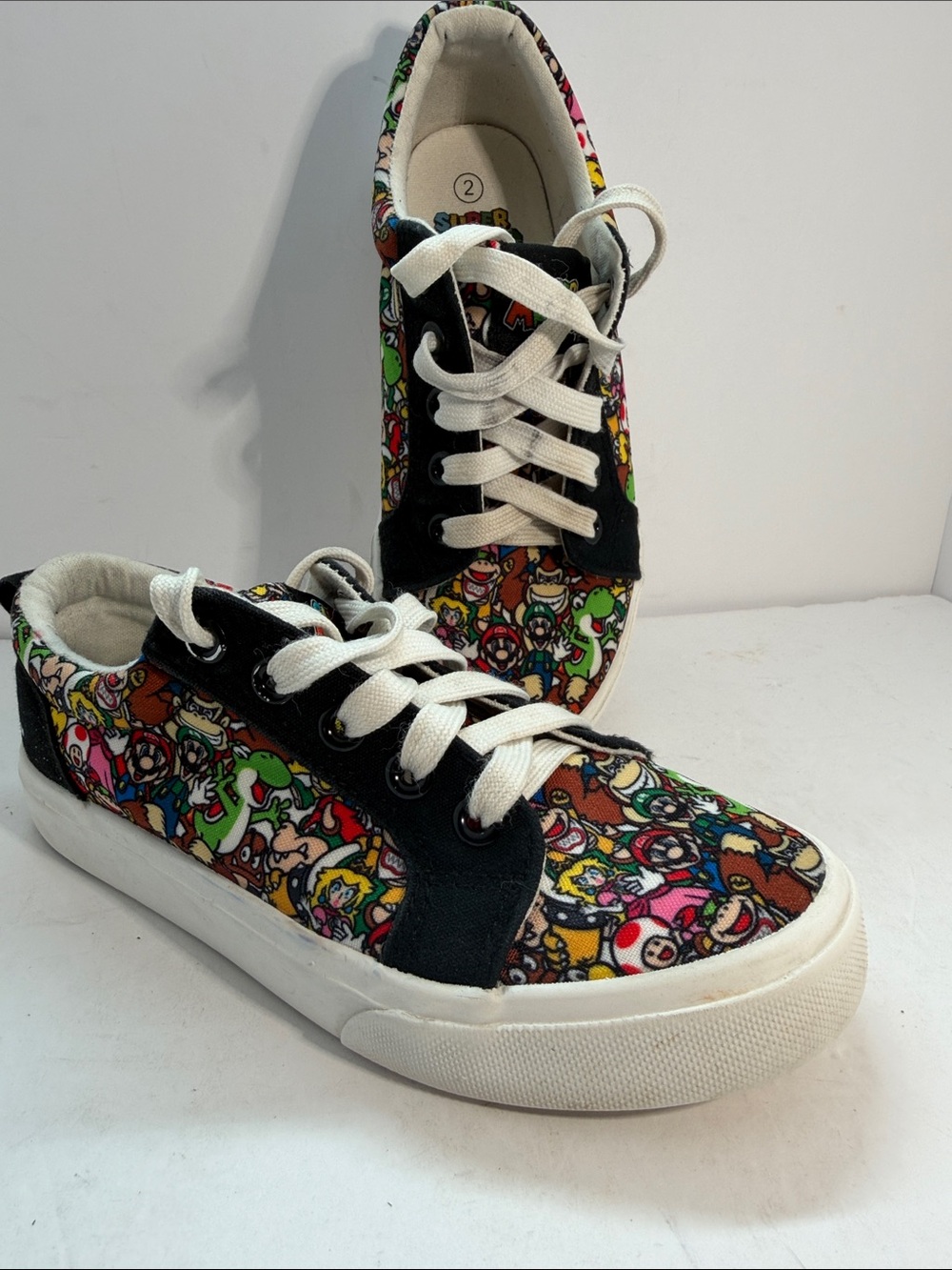 Nintendo Multicolor Character Print Kids Sneakers with Black Accents